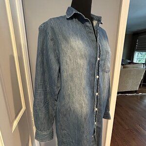 Frank & Eileen Mary Classic Shirtdress, Stonewash Indigo, Sz XS